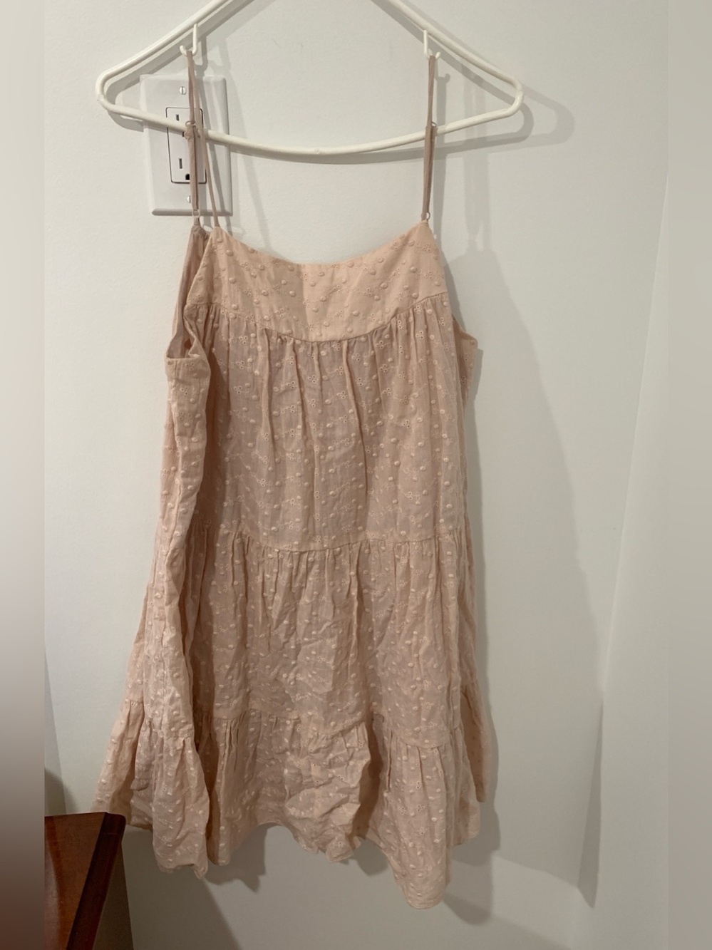 Blush pink tiered dress